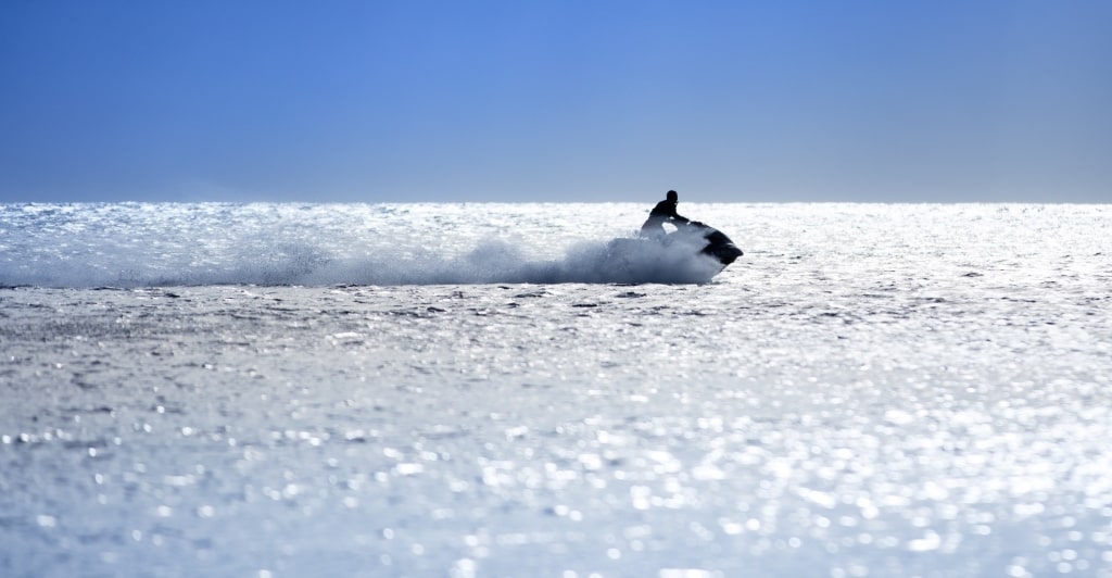 Man jet skiing in Mexico