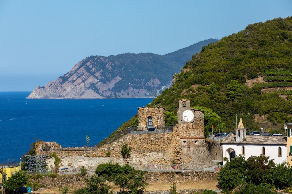 Landscape view of Riomaggiore Castle