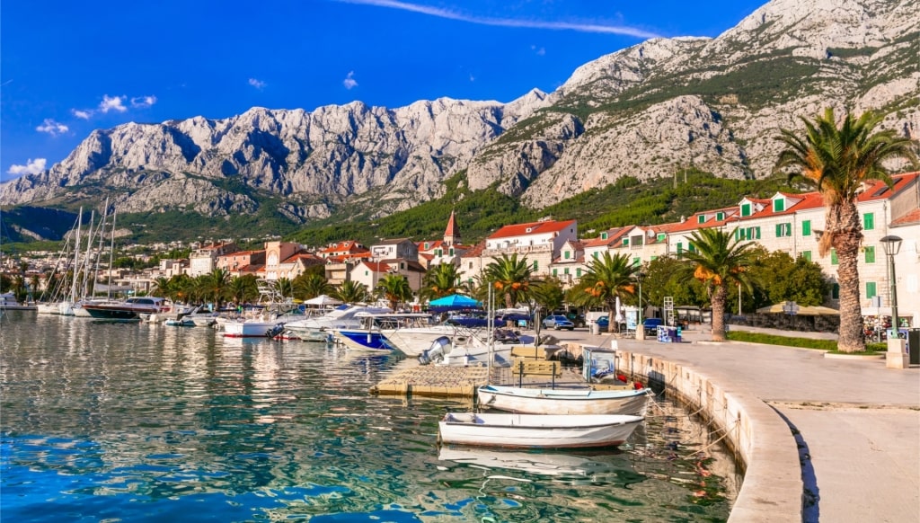 Pretty harbor of Makarska