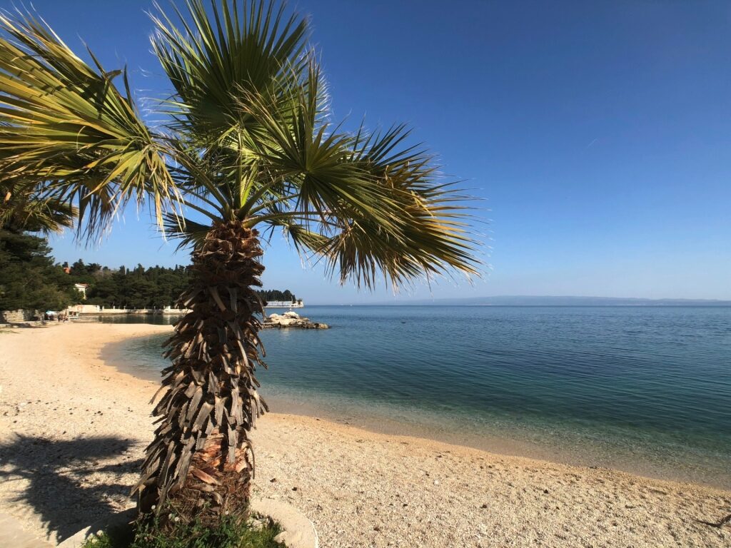 Quiet beach of Kaštelet Beach