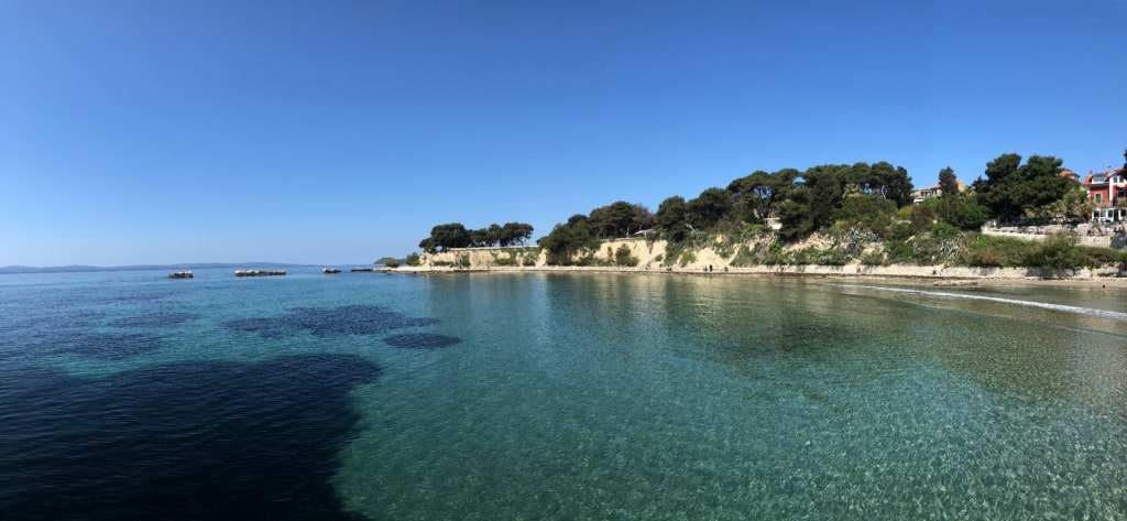 View of Firule Beach from the water