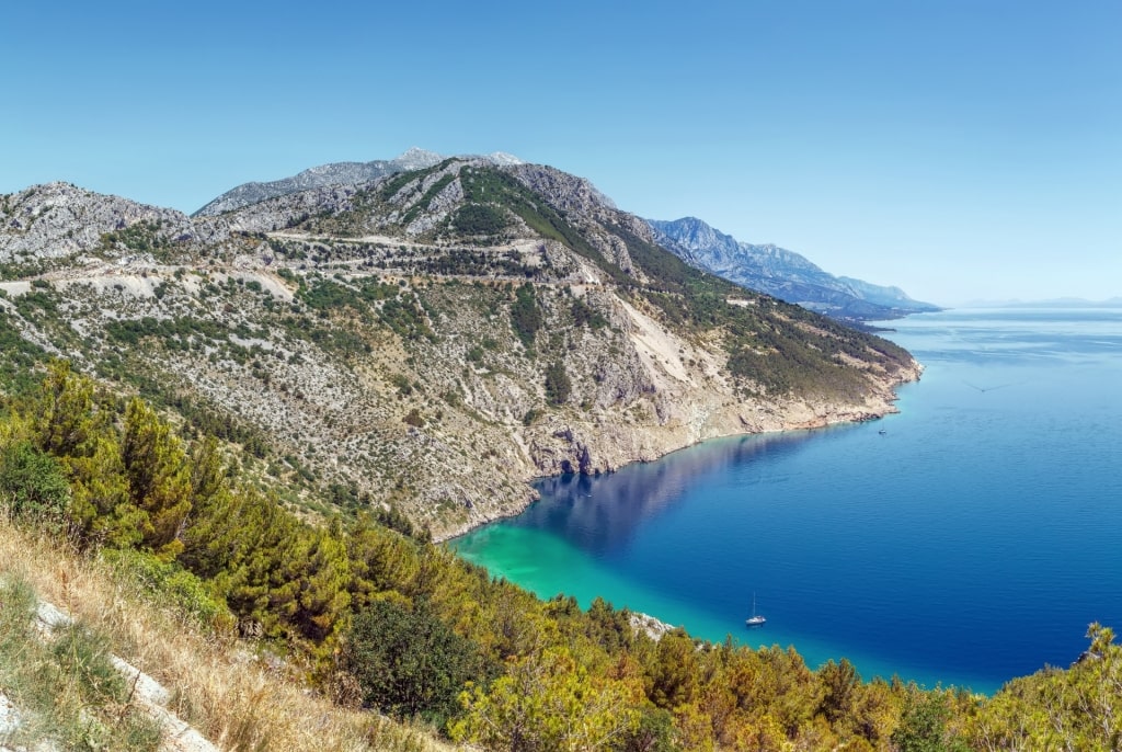 View of Vruja Beach from the cliff