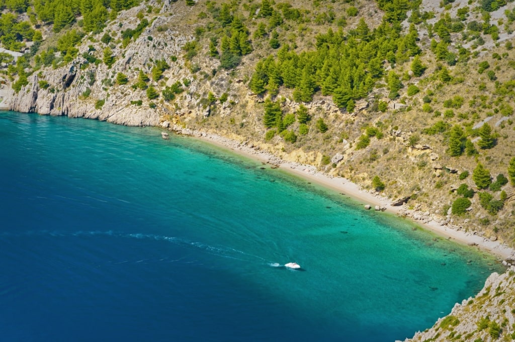 Aerial view of Vruja Beach