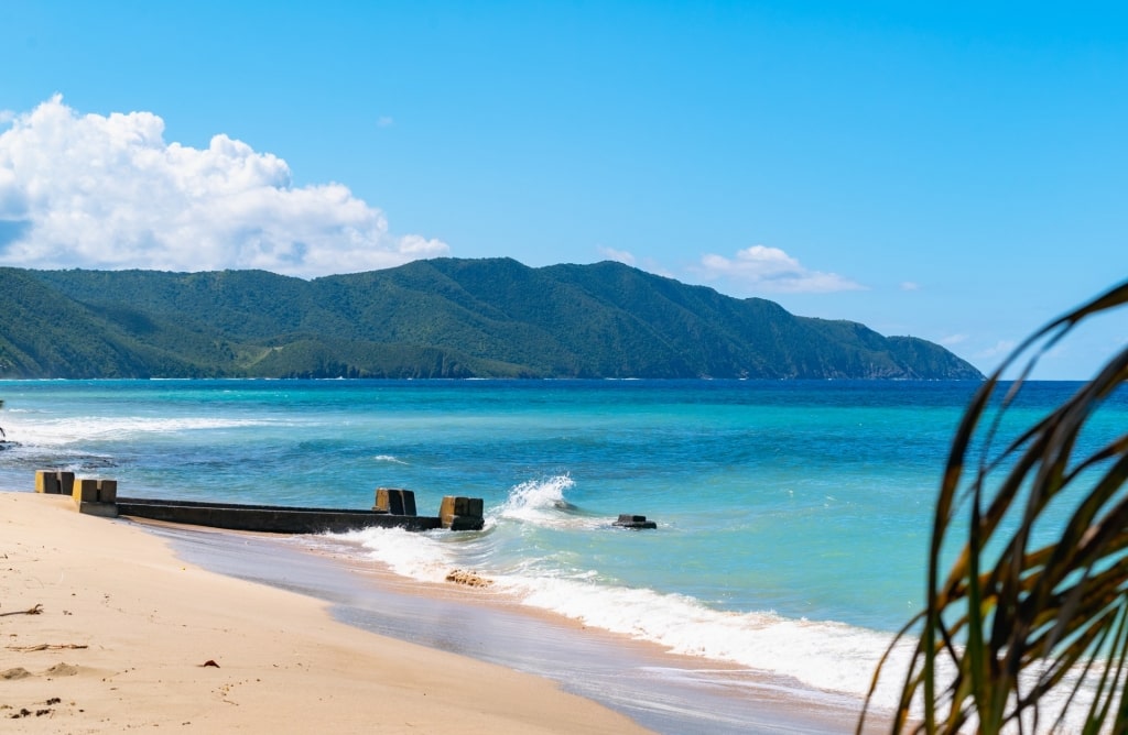 Cane Bay Beach with view of the mountains