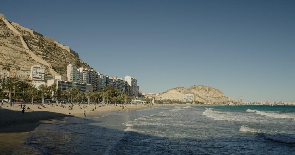 Beautiful landscape of Playa del Postiguet