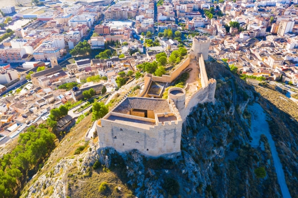 Aerial view of Castalla Castle