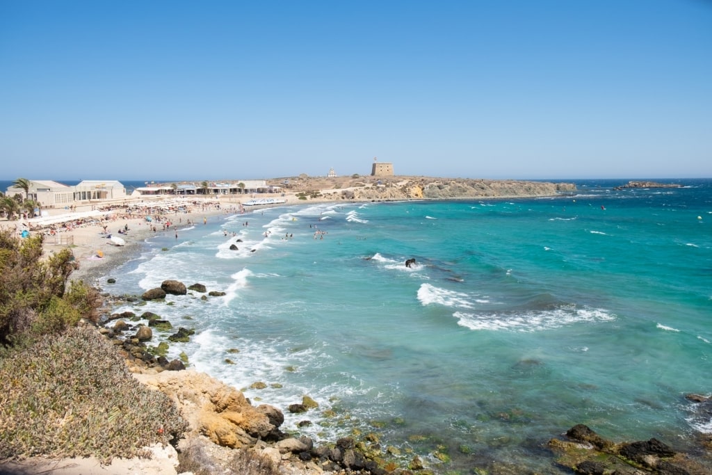 Light blue water of Platja de Tabarca, Isla de Tabarca