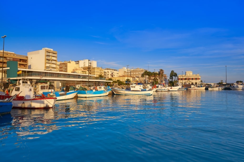 Boats in Santa Pola port