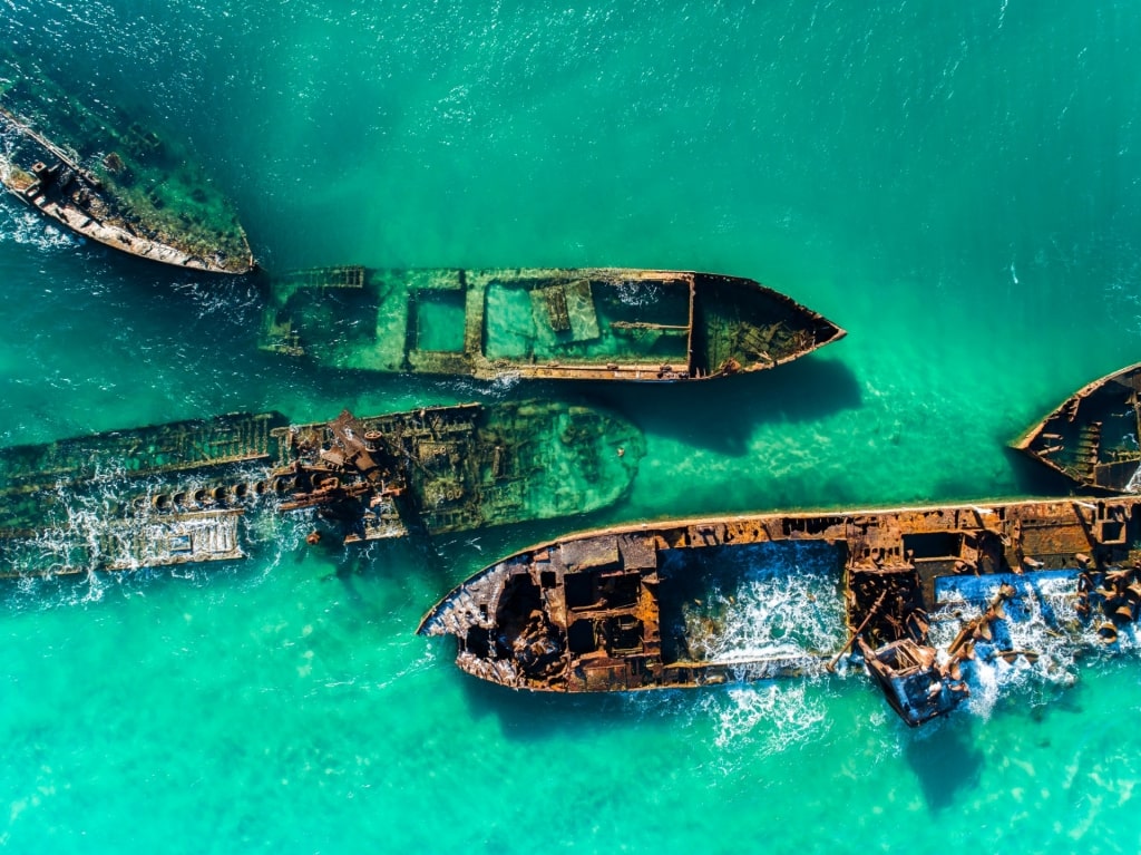 Famous Tangalooma Wrecks, Moreton Island