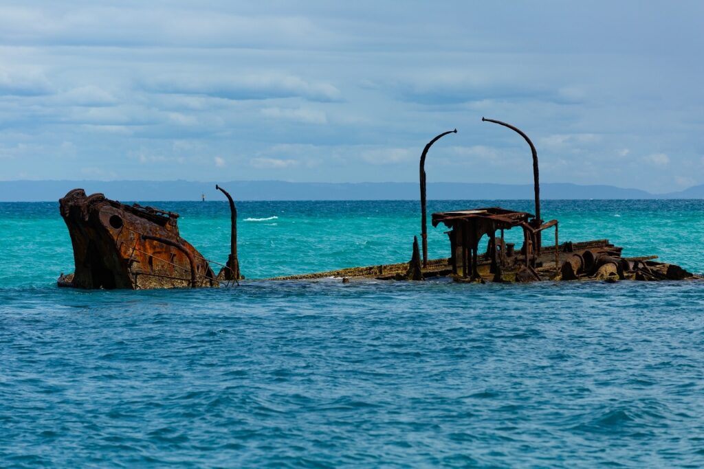 View of Tangalooma Wrecks, Moreton Island