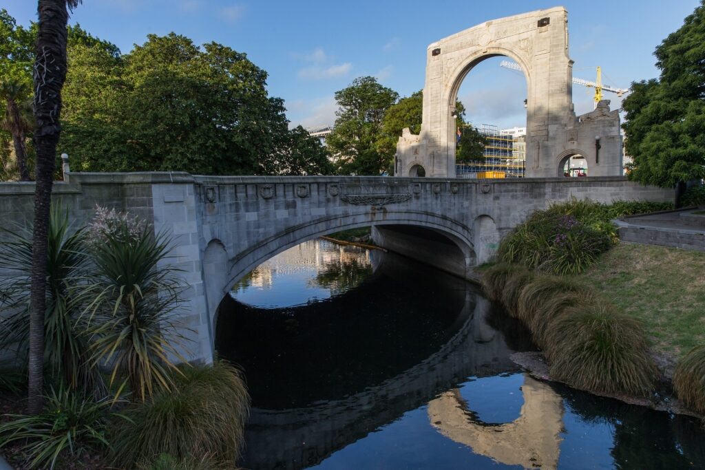 Visit Bridge of Remembrance, one of the best things to do in Christchurch