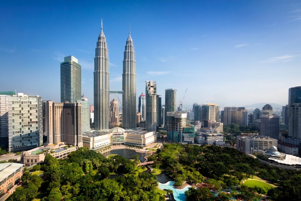 Beautiful skyline of Kuala Lumpur