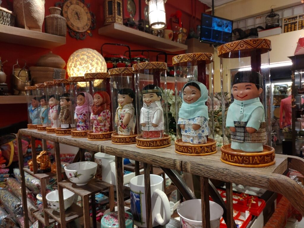 Chinese dolls inside the Pasar Seni Market