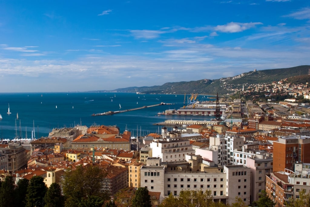 Aerial view of Trieste