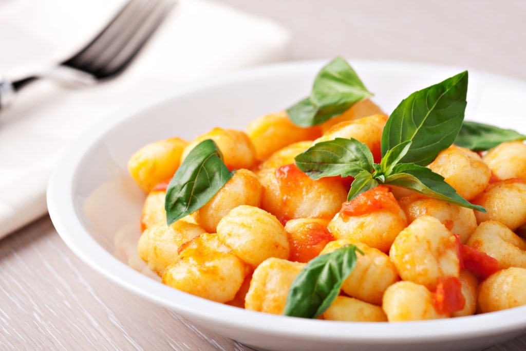 Gnocchi pasta in a bowl