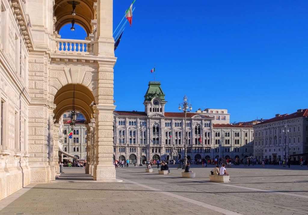 Empty square of Piazza Grande