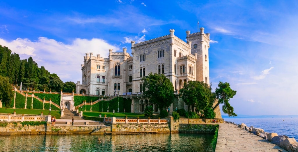 Majestic architecture of Miramare Castle