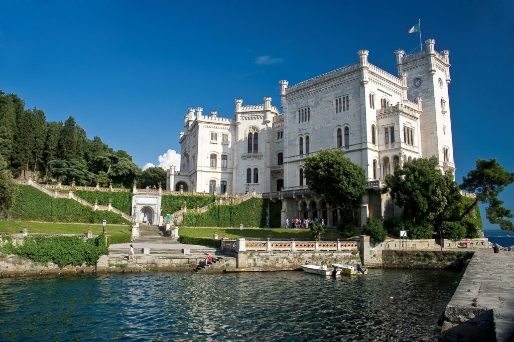 Sunny day at the Miramare Castle