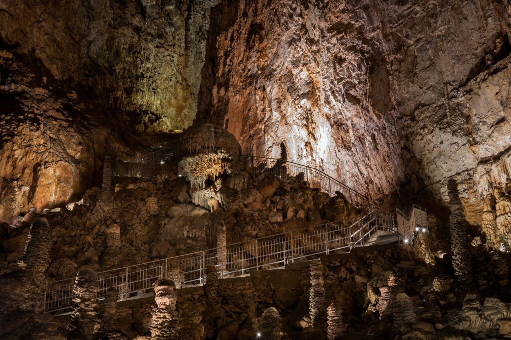 View inside the Grotta Gigante
