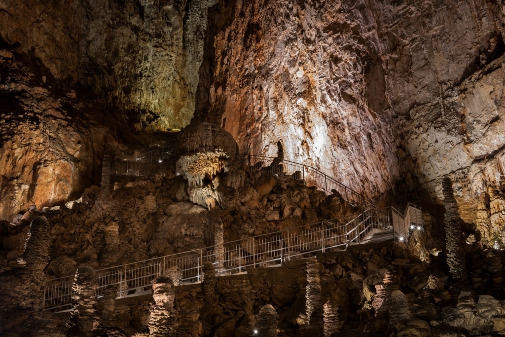 View inside the Grotta Gigante