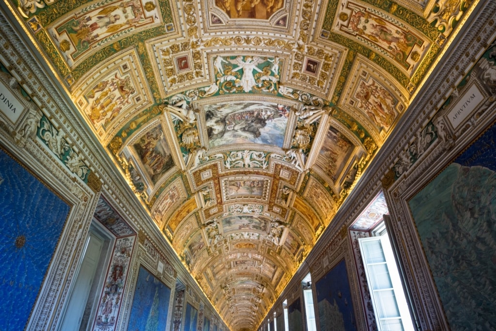 View inside the Vatican Museum, Rome