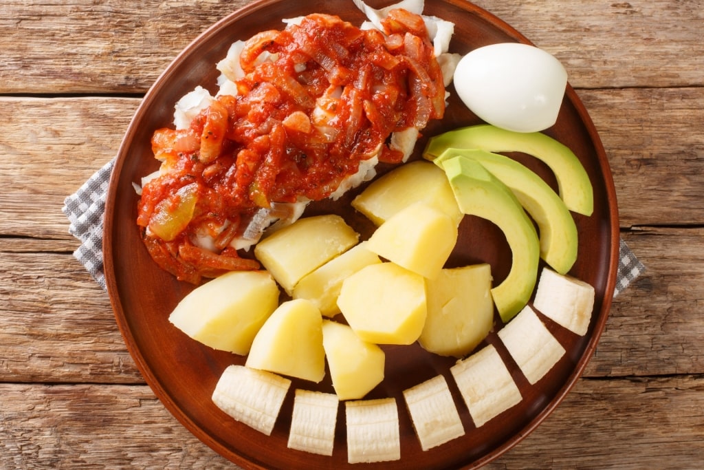 Plate of Codfish breakfast