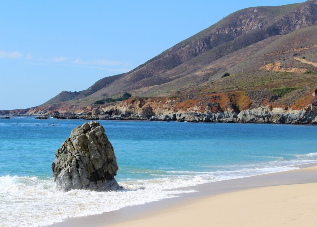 Sandy beach of Garrapata State Park Beach