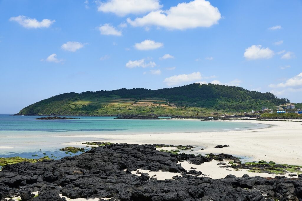Hamdeok Beach, one of the best beaches on Jeju Island