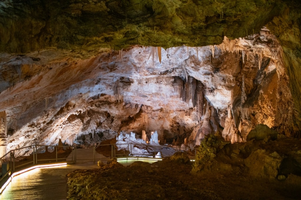 View inside Lipa Cave, near Kotor, Montenegro