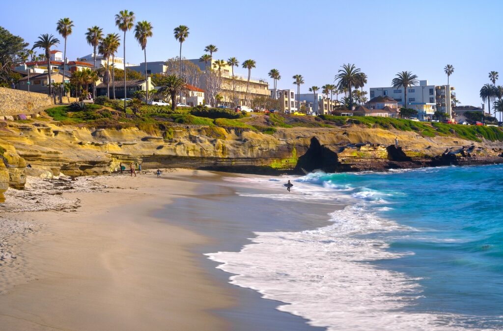 Shoreline of La Jolla in San Diego, California