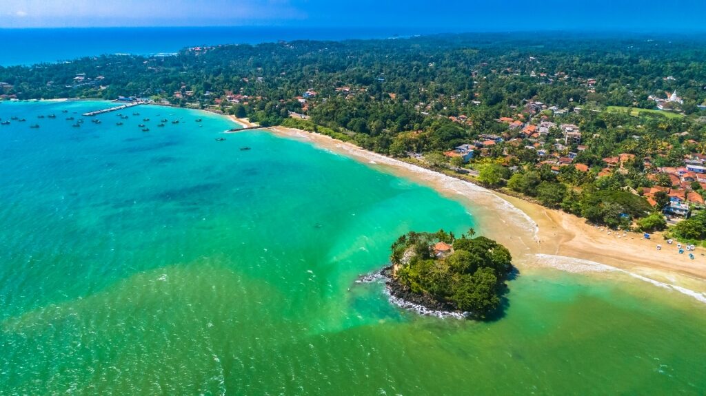 Aerial view of Weligama in South Coast, Sri Lanka