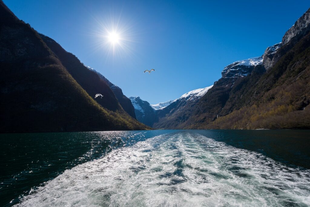 Beautiful view of Naerøyfjord, Norway