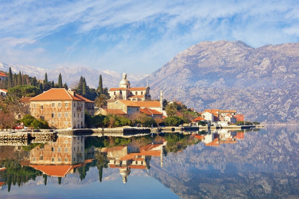 View of Prcanj in Kotor, Montenegro