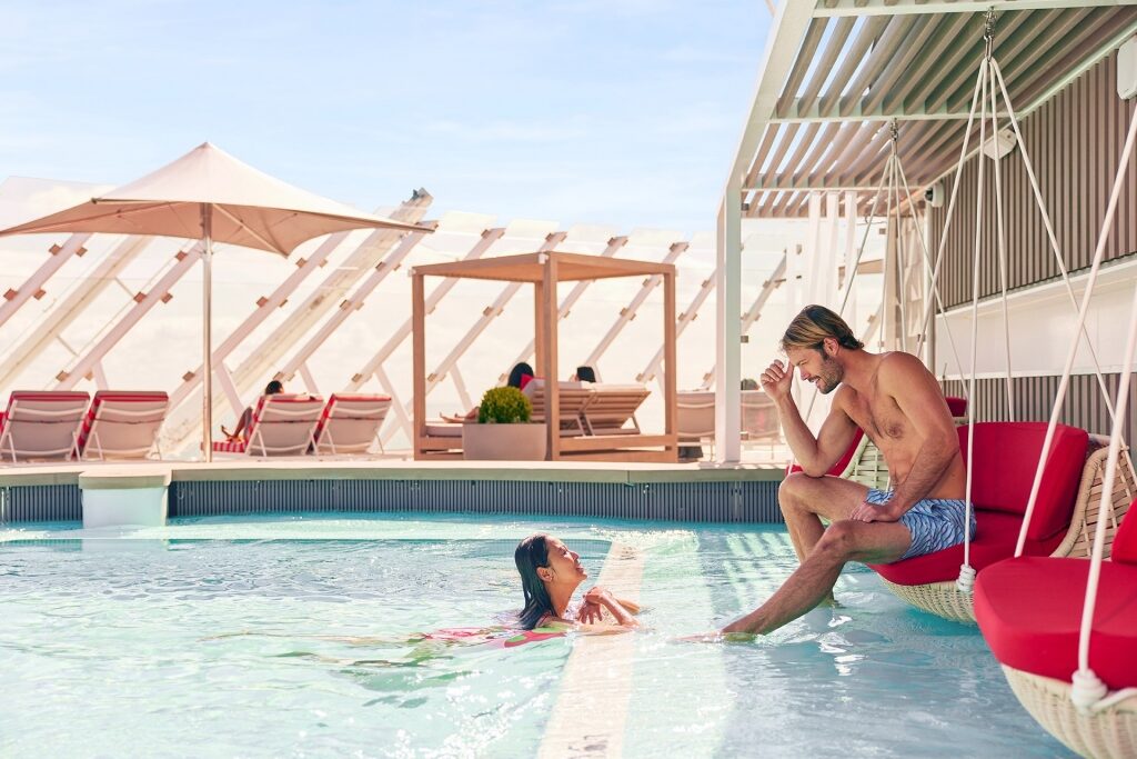 Couple relaxing on Retreat Sundeck