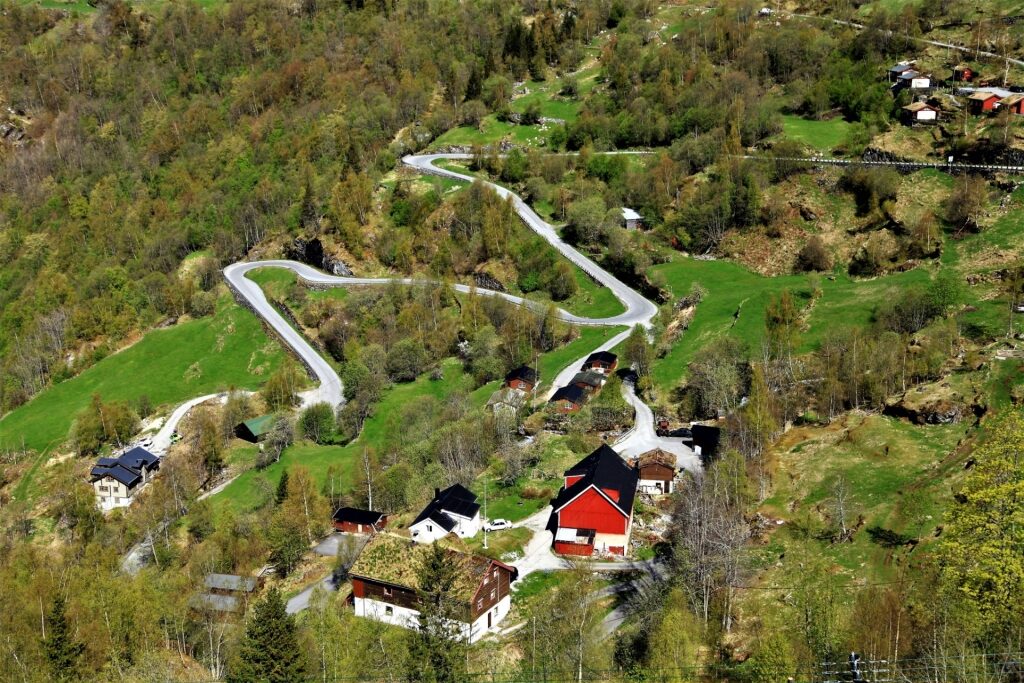 Aerial view of Stalheim Road