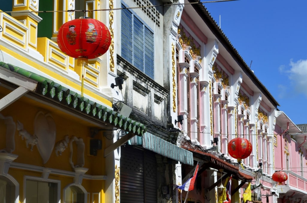 Colorful houses along Soi Romanee