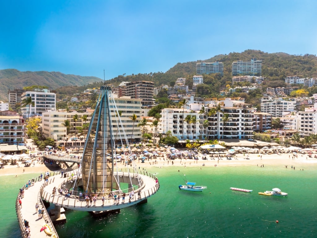 Sandy beach of Playa Los Muertos, Puerto Vallarta