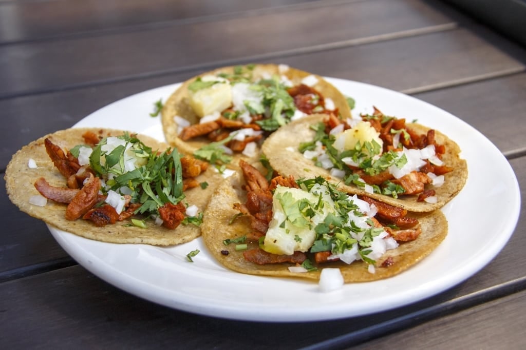 Plate of Tacos al Pastor