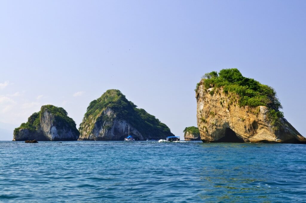View of Los Arcos National Marine Park from the water