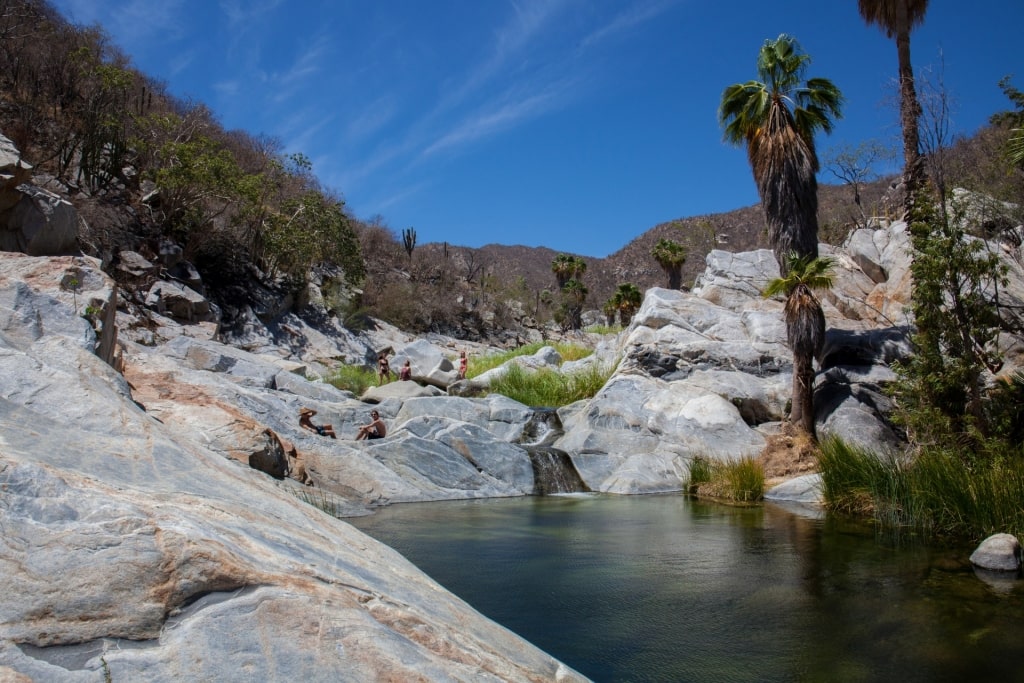 Rocky waters of Santa Rita Hot Springs