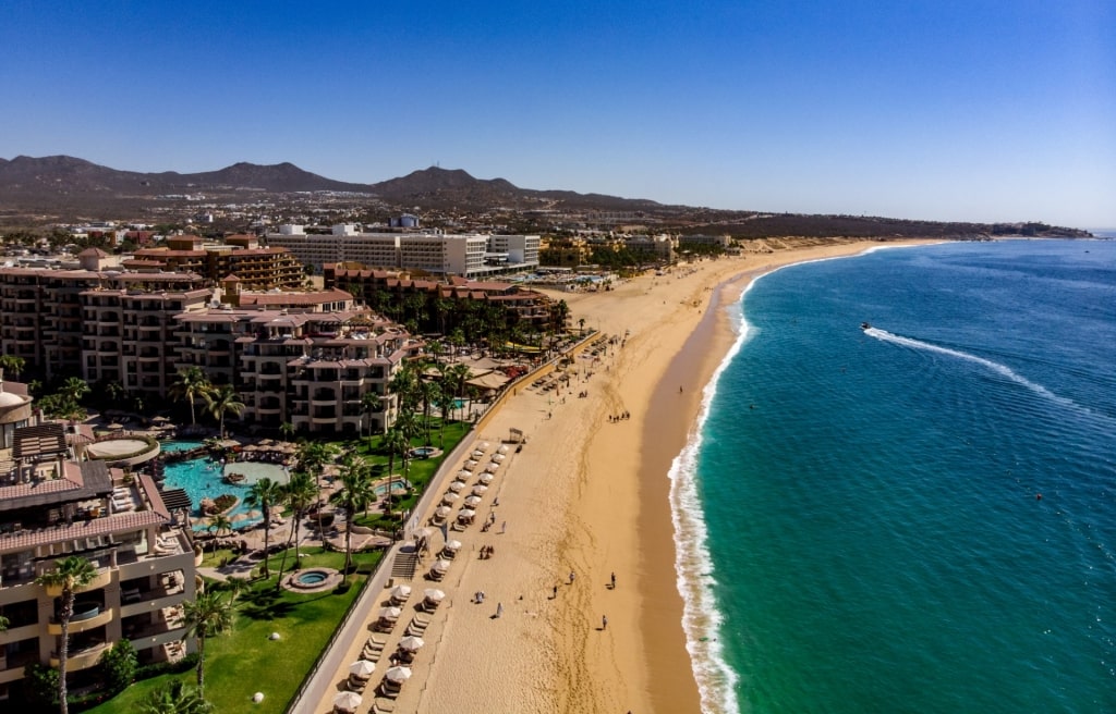 Aerial view of Medano Beach, Cabo San Lucas