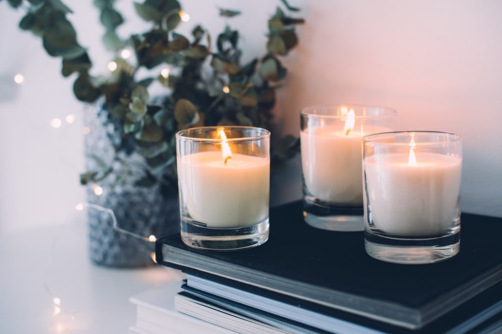 Candles on a table