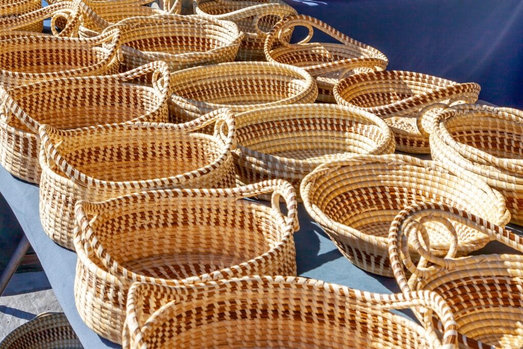 Shopping in Charleston - sweetgrass baskets