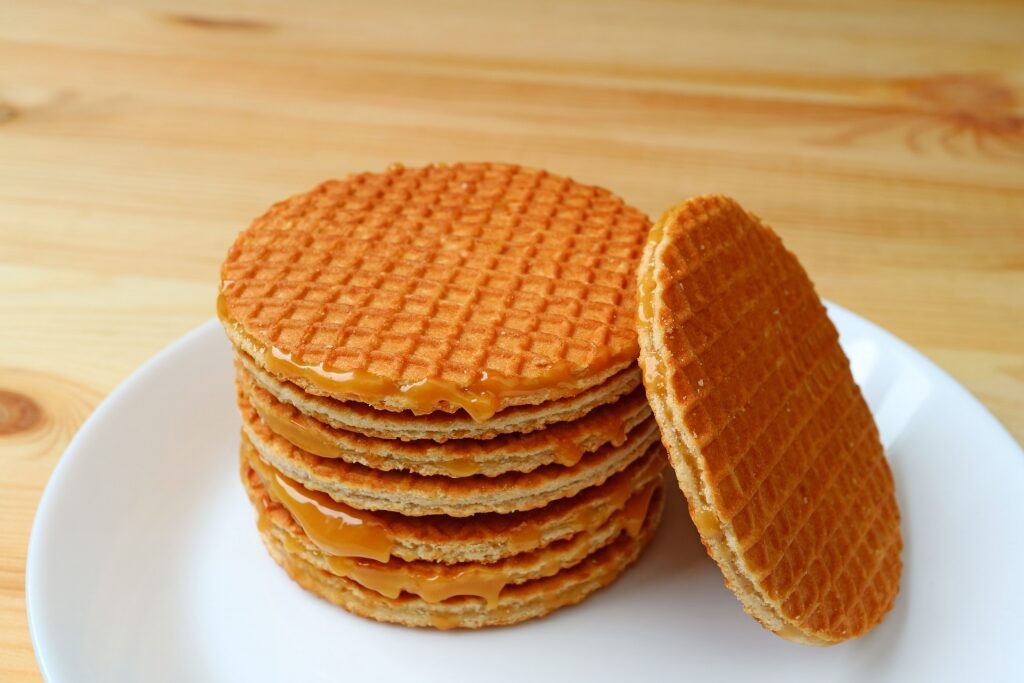 Plate of stroopwafels