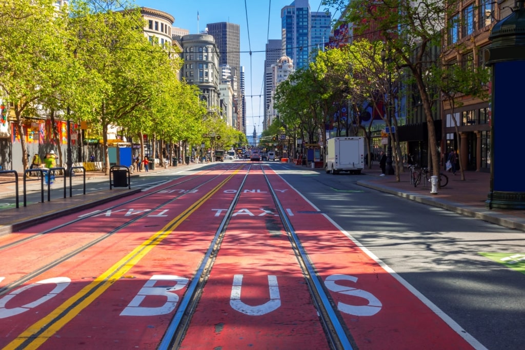 Street view of Market St