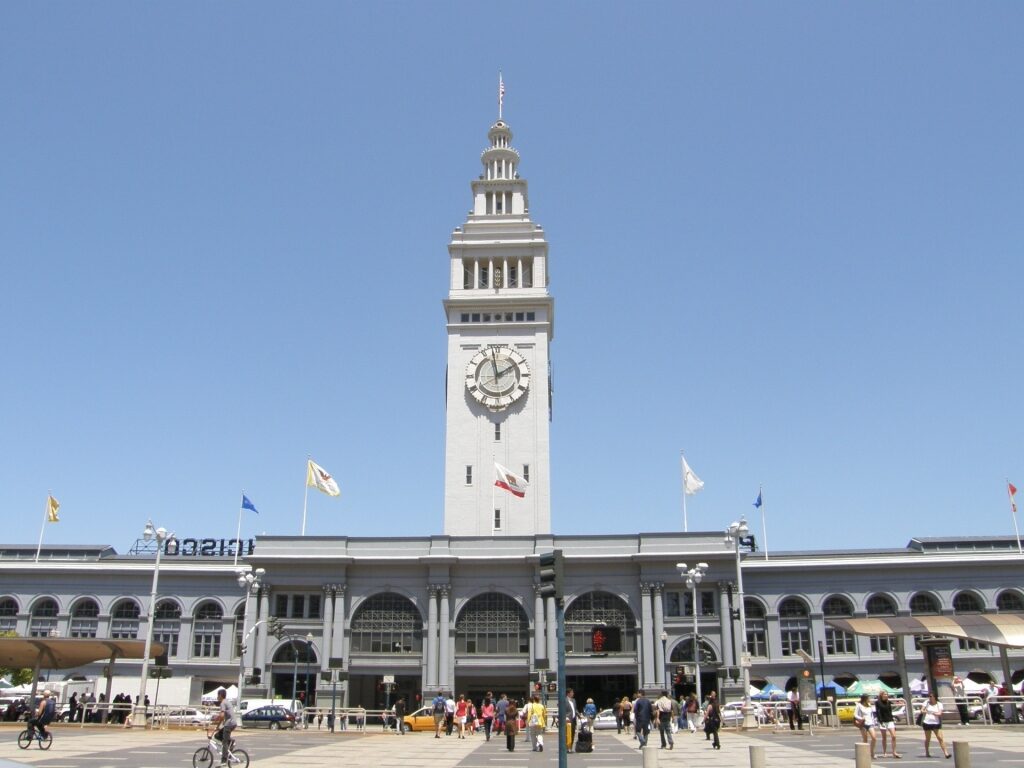 Facade of Historic Ferry Building Marketplace