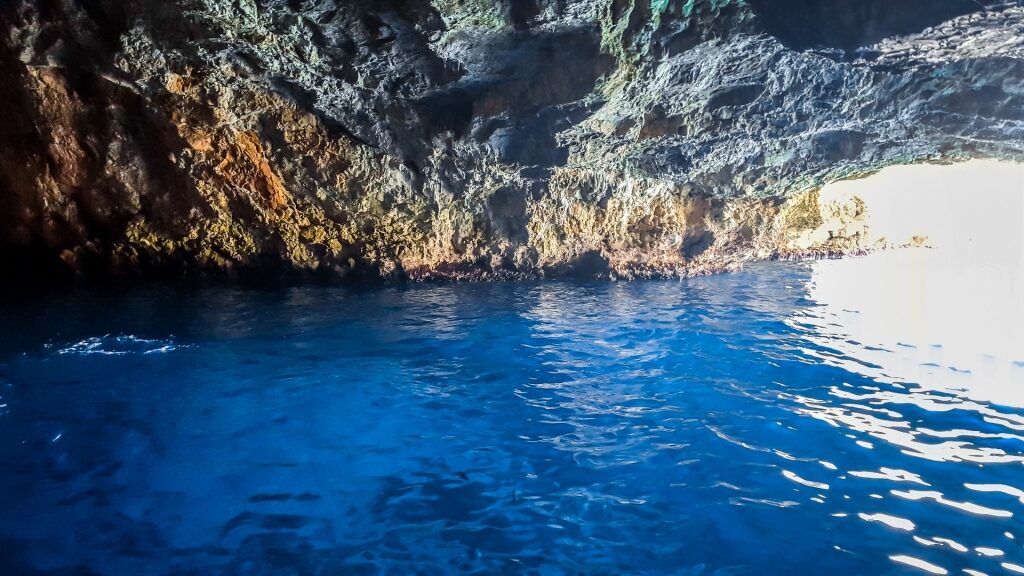 View inside the Blue Cave