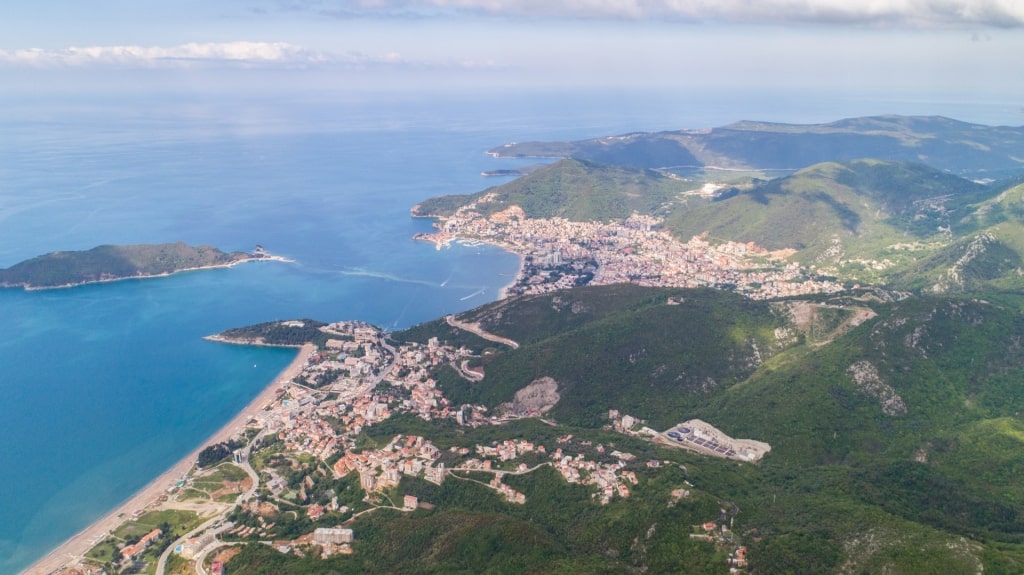 Aerial view of Budva