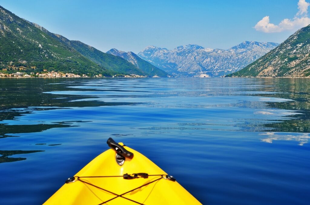 Kayaking in Kotor Bay, one of the best things to do in Kotor