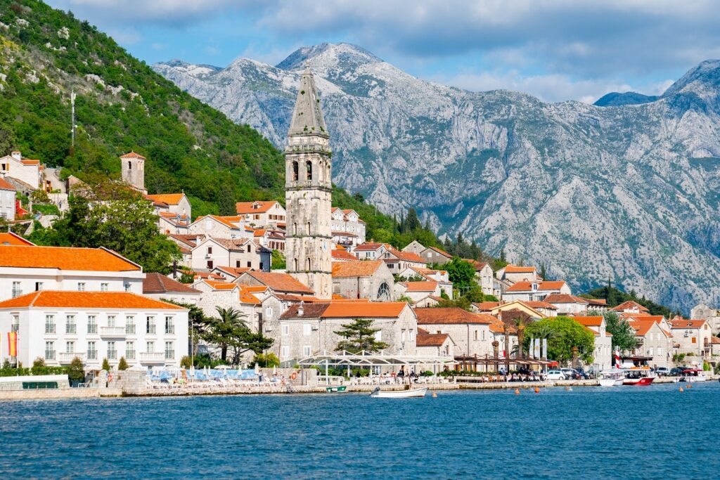 Waterfront view of Perast